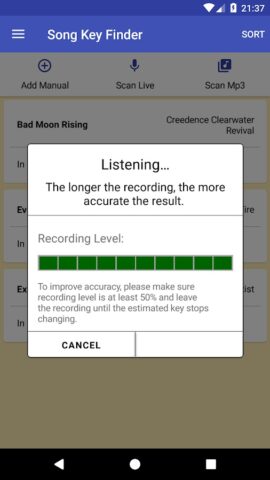 Song Key Finder для Android — скриншот 5