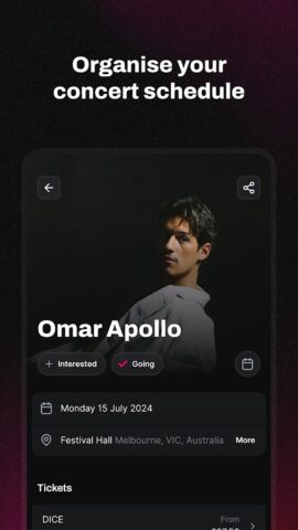 Songkick Concerts для Android — скриншот 5