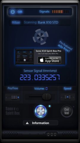 Sono X10 Spirit Box для iOS — скриншот 1