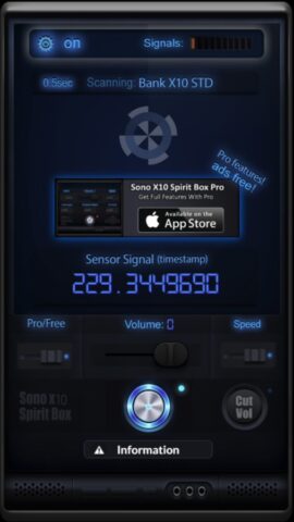 Sono X10 Spirit Box для iOS — скриншот 2