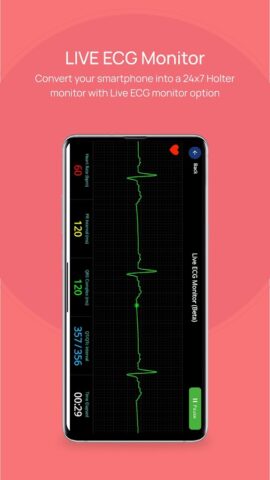 Spandan-ECG/EKG on smartphone для Android — скриншот 3