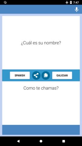 Traductor Español-Galego для Android — скриншот 4