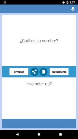 Spansk-Norsk Oversetter для Android — скриншот 1