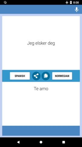 Spansk-Norsk Oversetter для Android — скриншот 2