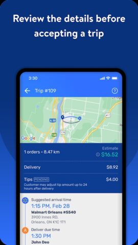 Spark Driver для Android — скриншот 3