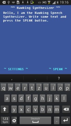 Speech Synthesizer — Hawking для Android — скриншот 1