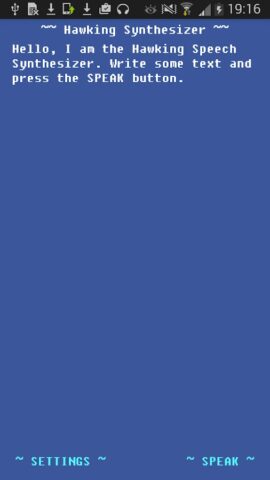 Speech Synthesizer — Hawking для Android — скриншот 2