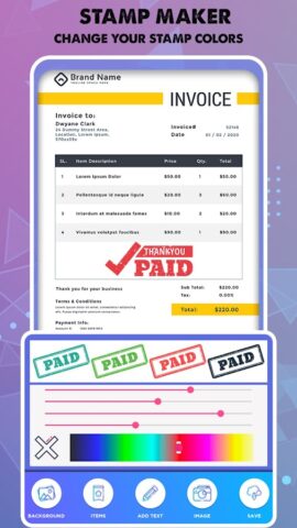 Stamp Maker | Photos Watermark для Android — скриншот 3