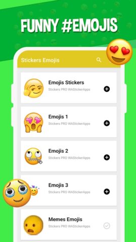 Наклейки Emojis WAStickerApps для Android — скриншот 1