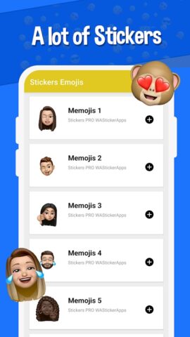 Наклейки Emojis WAStickerApps для Android — скриншот 2
