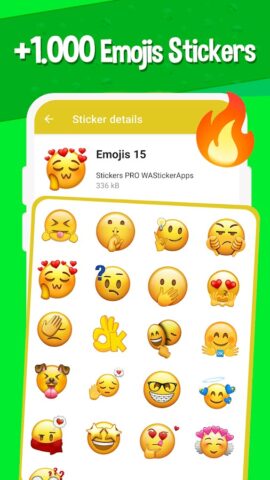 Наклейки Emojis WAStickerApps для Android — скриншот 3