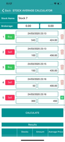 Stock Average Price Calculator для iOS — скриншот 2