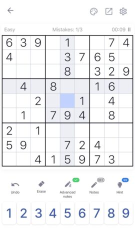 Судоку — Головоломки, Sudoku для Android — скриншот 1