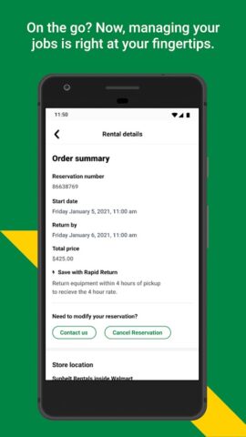 Sunbelt Rentals для Android — скриншот 4