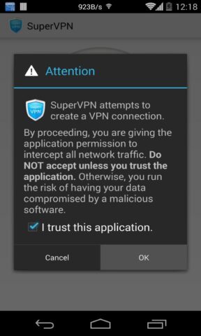 SuperVPN Pro для Android — скриншот 1