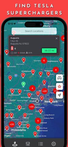 Supercharger for Tesla для iOS — скриншот 1