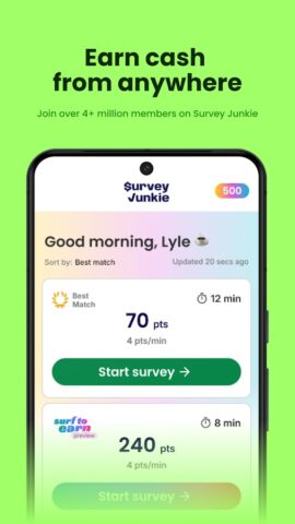 Survey Junkie для Android — скриншот 1