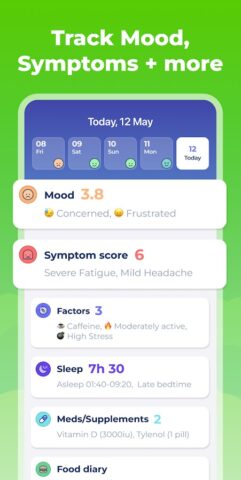 Symptom, Mood & Period Tracker для Android — скриншот 2