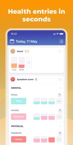 Symptom, Mood & Period Tracker для Android — скриншот 4