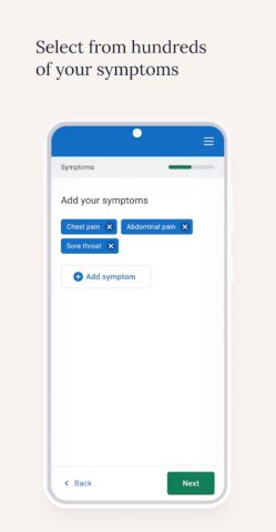 Symptomate — Оценка симптомов для Android — скриншот 2