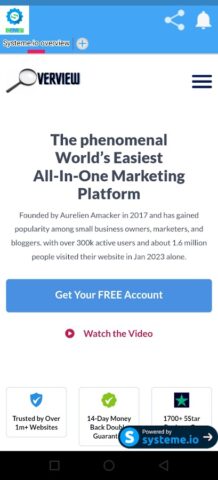 Overview of systeme.io для Android — скриншот 1