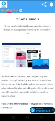 Overview of systeme.io для Android — скриншот 3