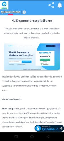 Overview of systeme.io для Android — скриншот 4