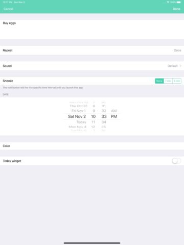 Task Note 2 — Simple reminder для iOS — скриншот 1
