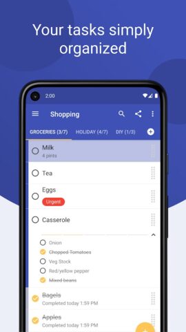 Tasks: To Do List & Reminders для Android — скриншот 1