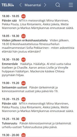 Telsu.fi TV-opas для Android — скриншот 3