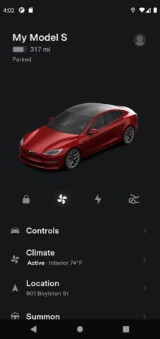 Tesla для Android — скриншот 1