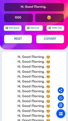 Повторитель текста для сообщен для Android — скриншот 2