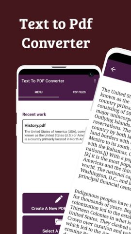 Text To Pdf Converter для Android — скриншот 1