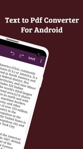 Text To Pdf Converter для Android — скриншот 2