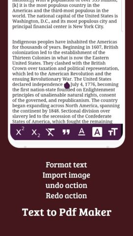 Text To Pdf Converter для Android — скриншот 4