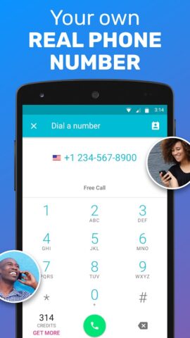 TextMe Up Calling & Texts для Android — скриншот 2