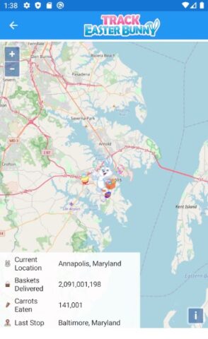 The Easter Bunny Tracker для Android — скриншот 5