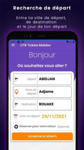 Tickets UTB для Android — скриншот 2