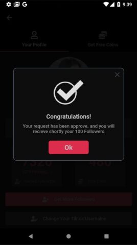 Tikio Followers Likes & Views для Android — скриншот 2