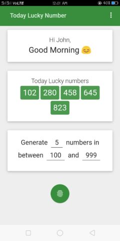 Today Lucky Number для Android — скриншот 2