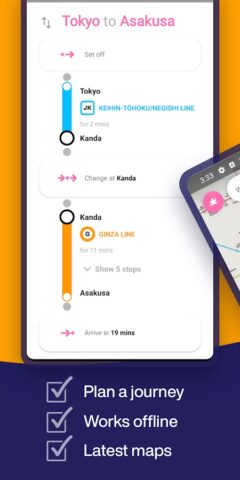 Tokyo Metro Subway Map & Route для Android — скриншот 3