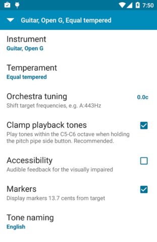 Tuner — gStrings для Android — скриншот 4
