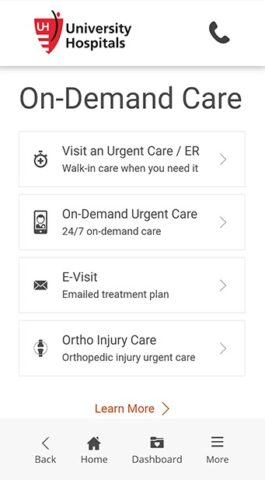 UH MyChart для Android — скриншот 2