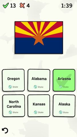 US States Quiz для Android — скриншот 2