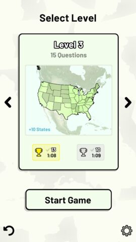 US States Quiz для Android — скриншот 4