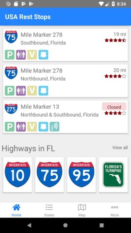 USA Rest Stop Locator для Android — скриншот 2