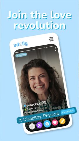 Udolly — Dating for disabled для Android — скриншот 1