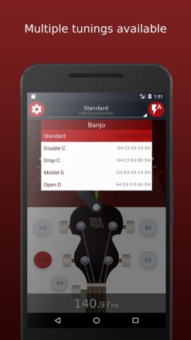 Банджо-Тюнер для Android — скриншот 3