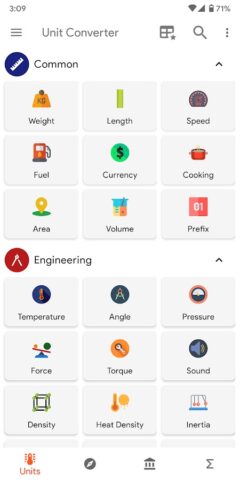 Конвертер для Android — скриншот 1
