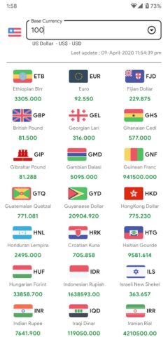 Конвертер для Android — скриншот 5